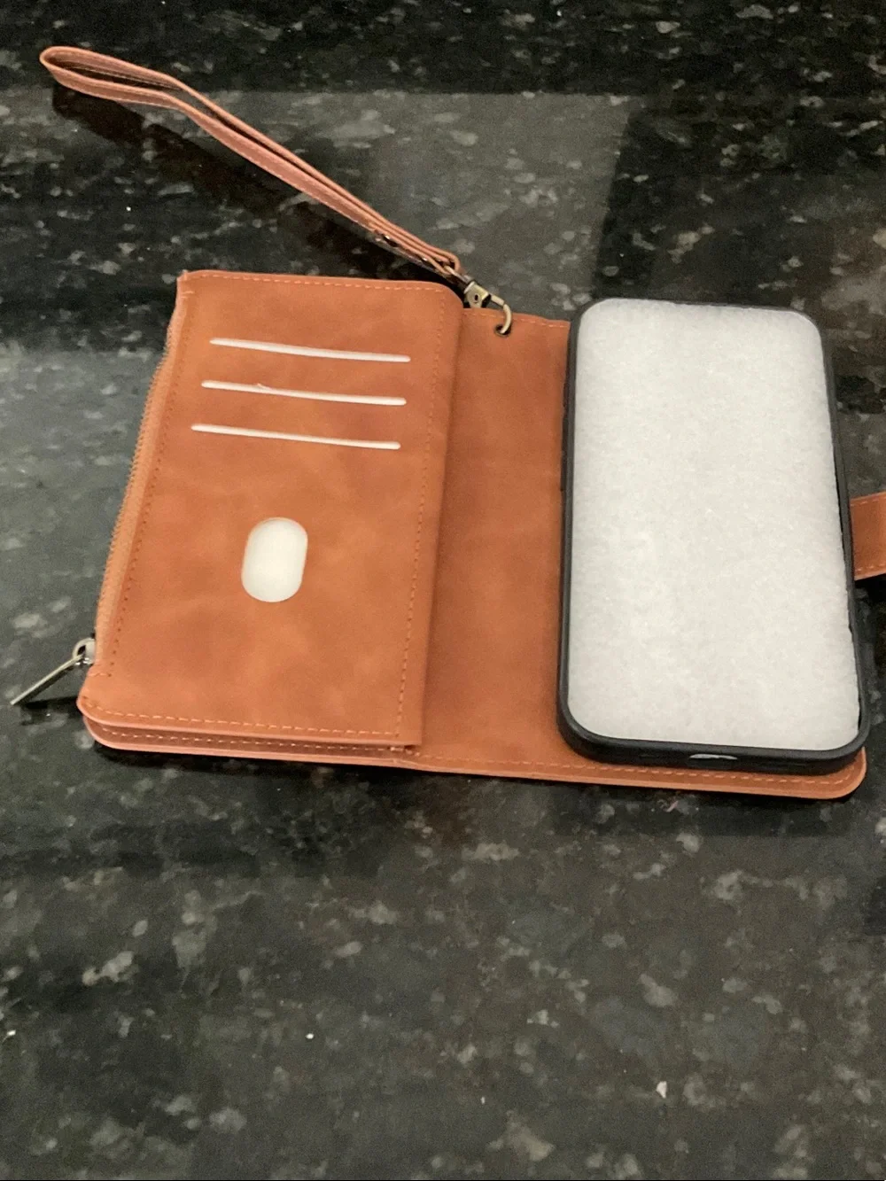 Brand new Leather Wallet Phone Case - Brown